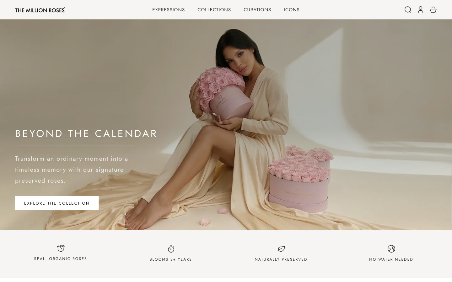 The Million Roses website